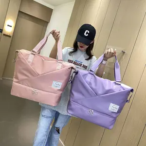 Stok Tersedia Baru 15 Warna Tas Ransel Perjalanan Gym Tote Scalable Scalable Pemisahan Kering dan Basah Multifungsi dengan Pegangan Komputer Pc