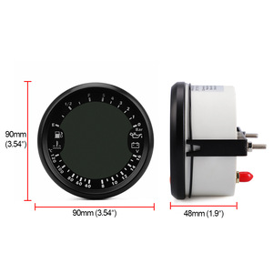 จอแสดงผล LED สำหรับแผงหน้าปัดรถยนต์ ขนาด 90 มม. พร้อมมาตรวัดความเร็ว วัดอุณหภูมิน้ำ วัดอุณหภูมิน้ำมัน วัดแรงดันไฟฟ้า วัดแรงดันน้ำมัน และมาตรวัดชั่วโมงการทำงาน สำหรับการดัดแปลงและอัปเกรด - Product Image 4