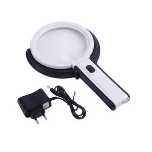 डेस्कटॉप फोल्डिंग हैंडहेल्ड आवर्धक ग्लास फोल्डिंग 10 रोशनी बाहरी बिजली की आपूर्ति से प्रेरित कांच 3b-1d - Product Image 3