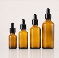 Bouteilles d'huile essentielle en verre ambré miniatures vides de 10 ml, 15 ml, 20 ml, 30 ml, 50 ml, 100 ml, flacon compte-gouttes en verre brun, emballage personnalisé