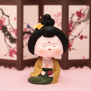 Figura de dama de la dinastía Tang, estilo caricatura retro, linda, decoración creativa para pastel de cumpleaños, regalo popular - Product Image 3