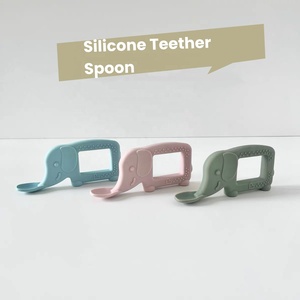 Juego de Cuchara y Tenedor 2 en 1 para Bebés, Libre de BPA, de Silicona Ecológica, para la Primera Etapa de Alimentación, con Diseño de Cocodrilo y Elefante - Product Image 6
