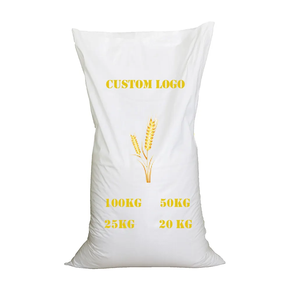 polypropylene pp woven rice maize grain flour sugar fertilizer corn packaging sack bags 25 kg 50 kg 100kg
