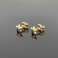 Boucles d'oreilles clous étoile dorées tendance de qualité supérieure espagnole, bijoux raffinés pour femmes et jeunes filles, pour usage quotidien, cadeau de fiançailles et de fête
