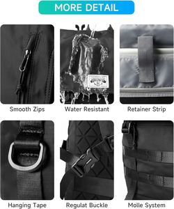 Échantillon gratuit : Sac d'ordinateur sportif convertible et étanche pour le voyage, sac à dos pliable à enroulement tendance pour le quotidien - Product Image 4