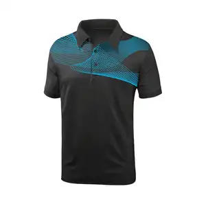 High quality cotton knit black design your own polo shirt with pocket