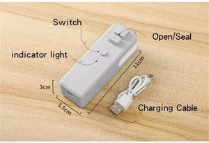 Wholesale Portable <b>Heat</b> Seal Machine Snacks Sealer Manual <b>USB</b> Charging Mini Bag Sealing - Product Image 5