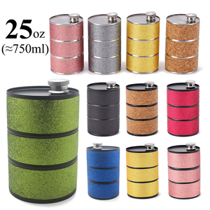 25oz Jerry Can Flacon Bouteille D'eau Tambour À Huile Flagon Whisky Métal Acier Inoxydable Alcool Liqueur Hanche Flacon Huile En Gros Can Flacon - Product Image 1