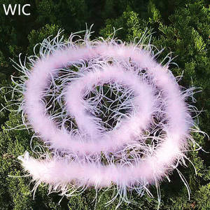 Écharpe en plumes d'autruche pour la décoration de robe, 1 plis, 2 mètres, <span class=keywords><strong>blanc</strong></span> et noir, prêt à l'emploi, nouveau modèle 2019, 23 - Product Image 6