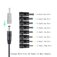 Cable de Alimentación USB ZYSY DC de 5V a 9V/12V con 8 Adaptadores Macho-Hembra para Router, Luz LED y Convertidor