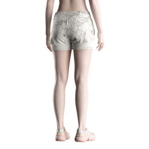2 in 1 Women's Summer Fitness Shorts Burden-free Adjustable <b>Drawstring</b> for Daily Jogging Cycling - Product Image 6