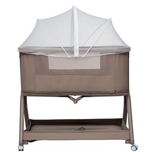 Culla Pieghevole Premium da Comodino con Funzione Dondolo e Set <span class=keywords><strong>Completo</strong></span> di Biancheria per Neonati - Product Image 3
