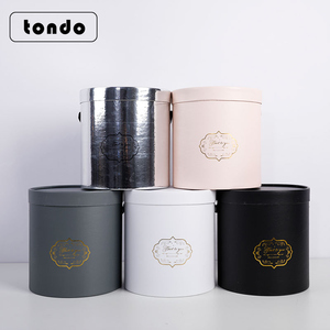 Tondo 3pcs conjunto de Dí<span class=keywords><strong>a</strong></span> de San Valentín Rosa presente Rosa caja de papel de embalaje de papel redondo cajas de flores - Product Image 5