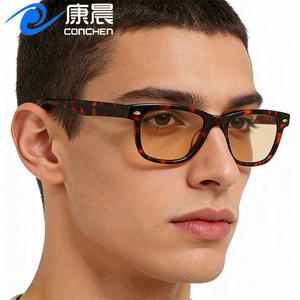Gafas de Sol Fengshen de Acetato, Montura Cuadrada, Unisex, Protección UV400, Polarizadas, Estilo Moderno para Viajes, Tipo 3 Lentes - Product Image 2
