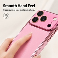 Coque de téléphone portable antichoc C0350 à toucher lisse pour iPhone 16 15 14 13 17 18 Pro Max avec protection de l'appareil photo