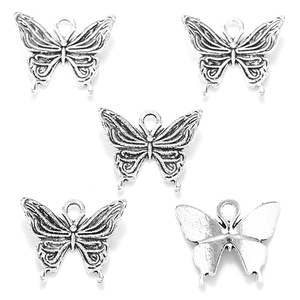 Accessoires de bijoux en alliage plaqué or en gros, breloque papillon, pendentif, bracelet, porte-clés - Product Image 5