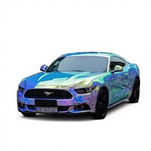 Wholesale TOPCAR HD Rainbow Chrome <b>Pink</b> 7.5mil Car <b>Wrap</b> Vinyl One Full Roll 1.35X18M Factory Direct PET Car Stickers - Product Image 3