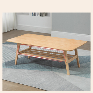 Muebles para el Hogar, Mesa de Centro Redonda de Estilo Japonés, de Madera Maciza, de Doble Capa, de Una Sola Capa - Product Image 3