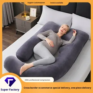 Oreiller en U pour la <span class=keywords><strong>grossesse</strong></span> et la maternité, pour dormir sur le côté et soutenir la taille, oreiller transfrontalier pour Aliexpress - Product Image 2