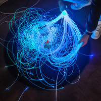 Tuiles sensorielles multicolores 3*0,75 mm Câble à fibres optiques scintillantes Lumières sensorielles interactives à fibres optiques pour enfants autistes