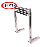 Échelle à plateforme FOYO à 3 marches en acier inoxydable 304, résistante à la corrosion, durable pour accessoires de bateau/yacht/kayak