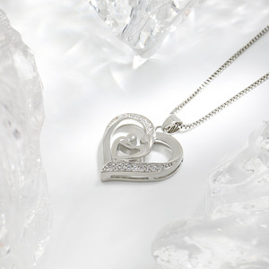 2025 l'amour des mères européennes et américaines mère fille collier en forme <span class=keywords><strong>de</strong></span> coeur pour les filles - Product Image 4