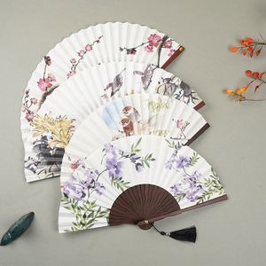Abanicos de Mano de Bambú con Borlas y Flores Pintadas, Estilo Vintage 2026, Ecológicos, Regalo Empresarial, Souvenir Promocional Likewinner - Product Image 3