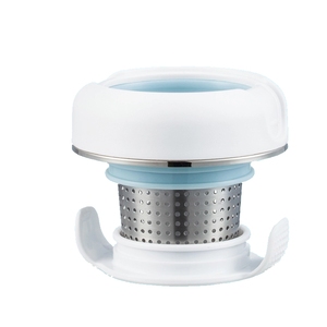 PINKAH infusore tazza di viaggio con rimovibile colino <span class=keywords><strong>da</strong></span> tè bottiglia di 18/8 in acciaio inox coibentato tumbler tazza di colore nero - Product Image 4