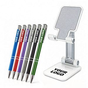 Stylo bille personnalisé gravé au laser avec logo pour cadeau d'entreprise, stylos bille promotionnels en métal - Product Image 1