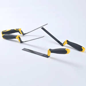 Bricklaying plastering trowel gỗ xử lý một mảnh giả mạo thép carbon vuông dài lưỡi DIY Ergonomic Grip công cụ xây dựng - Product Image 4