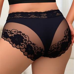 กางเกงชั้นในผู้หญิงไซส์ใหญ่แบบเซ็กซี่ ผ้าซาตินเนื้อไอซ์ซิลค์ ไร้ตะเข็บ แบบเรียบ ย้อมสีพื้น ปี 2026 มีสินค้าพร้อมส่ง - Product Image 3