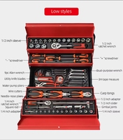 Boîte à outils multi-compartiments de 85 pièces, kit d'outils à main pour la réparation de voitures, de motos et de vélos