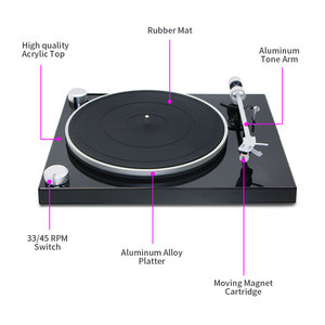 Tourne-disque audiophile adapté, lecteur de disques vinyles USB, tourne-disque à aiguille - Product Image 2