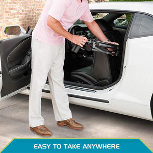 Andador plegable ligero <span class=keywords><strong>Junior</strong></span> para personas mayores y adultos, andador compacto plegable para movilidad de nogal negro - Product Image 5