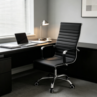 Chaise de bureau exécutive ergonomique pivotante moderne à succès avec structure métallique et roulettes coulissantes