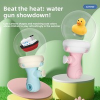 Pistolet à eau lumineux avec figurine de dessin animé, mini pistolet à eau LED, lanceur d'eau transparent, pistolet à eau de dessin animé personnalisé