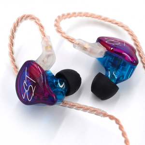 Écouteurs <span class=keywords><strong>KZ</strong></span> <span class=keywords><strong>ZST</strong></span> Purple Armature à double transducteur, câble détachable, intra-auriculaires, moniteurs audio, isolation phonique, HiFi, musique, écouteurs de sport - Product Image 6