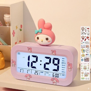 Lớn tai chó Máy tính để bàn học sinh trẻ em nhỏ chuyên dụng thức dậy tạo tác đồng hồ báo thức điện tử thông minh - Product Image 3