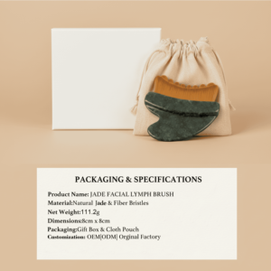 <span class=keywords><strong>Brosse</strong></span> lymphatique en jade de haute qualité pour les soins quotidiens, <span class=keywords><strong>brosse</strong></span> faciale en poils synthétiques, outils de massage facial, beauté, personnalisation possible - Product Image 4