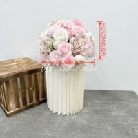 Boule de fleurs artificielles en soie réaliste, rose, violette, orchidée, hortensia, pour mariage, Thanksgiving, remise de diplôme, décoration de table