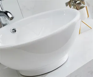 Pia de lavatório de banheiro de cerâmica preço de lavatórios de alta dureza