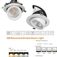 Projecteurs flexibles à cardan SMART 10-50W, indice de protection IP44, lumière du jour 6000K, dimmables, éclairage LED COB AC, CRI élevé Ra97, garantie 5 ans