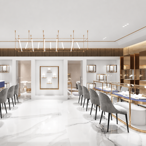 Idée de design d'intérieur pour bijouterie, comptoir de bijouterie, vitrine de présentation de bijoux, décoration pour boutique de détail - Product Image 6
