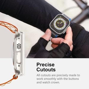 Apple için ekran koruyucu ile 2 in 1 tasarım izle kapak izle dahili 9H IWatch Ultra 49mm için temperli cam filmi vaka - Product Image 3