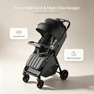 Cochecito Plegable para Bebé con Asiento Ajustable, Cochecito de Lujo, Plegado con una Sola Mano, Posición Sentado y Acostado para Pasear al Bebé - Product Image 5