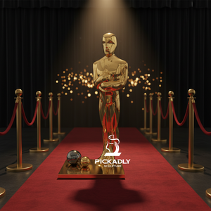 Scultura Pop Art per Arredamento Casa, Statuetta <span class=keywords><strong>Oscar</strong></span> in Resina e Fibra di Vetro Elettroplaccata in Metallo in Vendita - Product Image 1