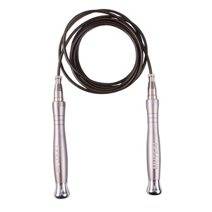 Cuerda para saltar de alambre de acero con mecanismo de bloqueo automático con rodamiento de bolas para entrenamiento físico, diseño portátil unisex, negro y gris - Product Image 3