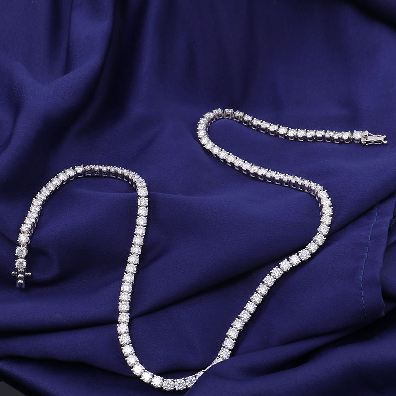 moissanite necklace women tennis