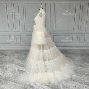 Robes de maternité en tulle champagne pour séance photo de <span class=keywords><strong>grossesse</strong></span>, tenue de photographie, <span class=keywords><strong>robe</strong></span> transparente en tulle, <span class=keywords><strong>robe</strong></span> de mariée, photo réelle - Product Image 3
