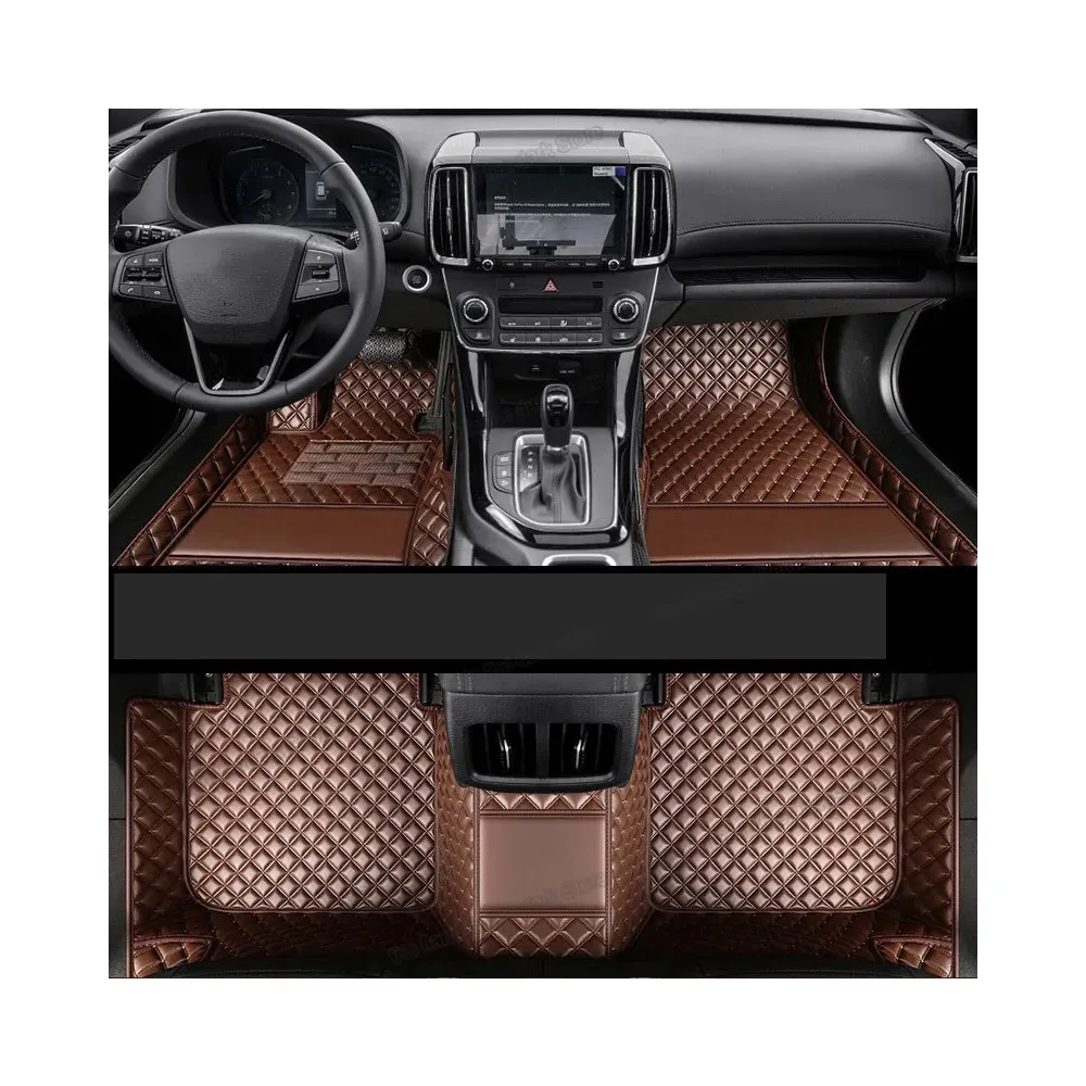 leather car floor mats for hyundai sonata 2010-2014 2015 2016 2017 2018 2019 2020 auto styling interior accessories carpet rug